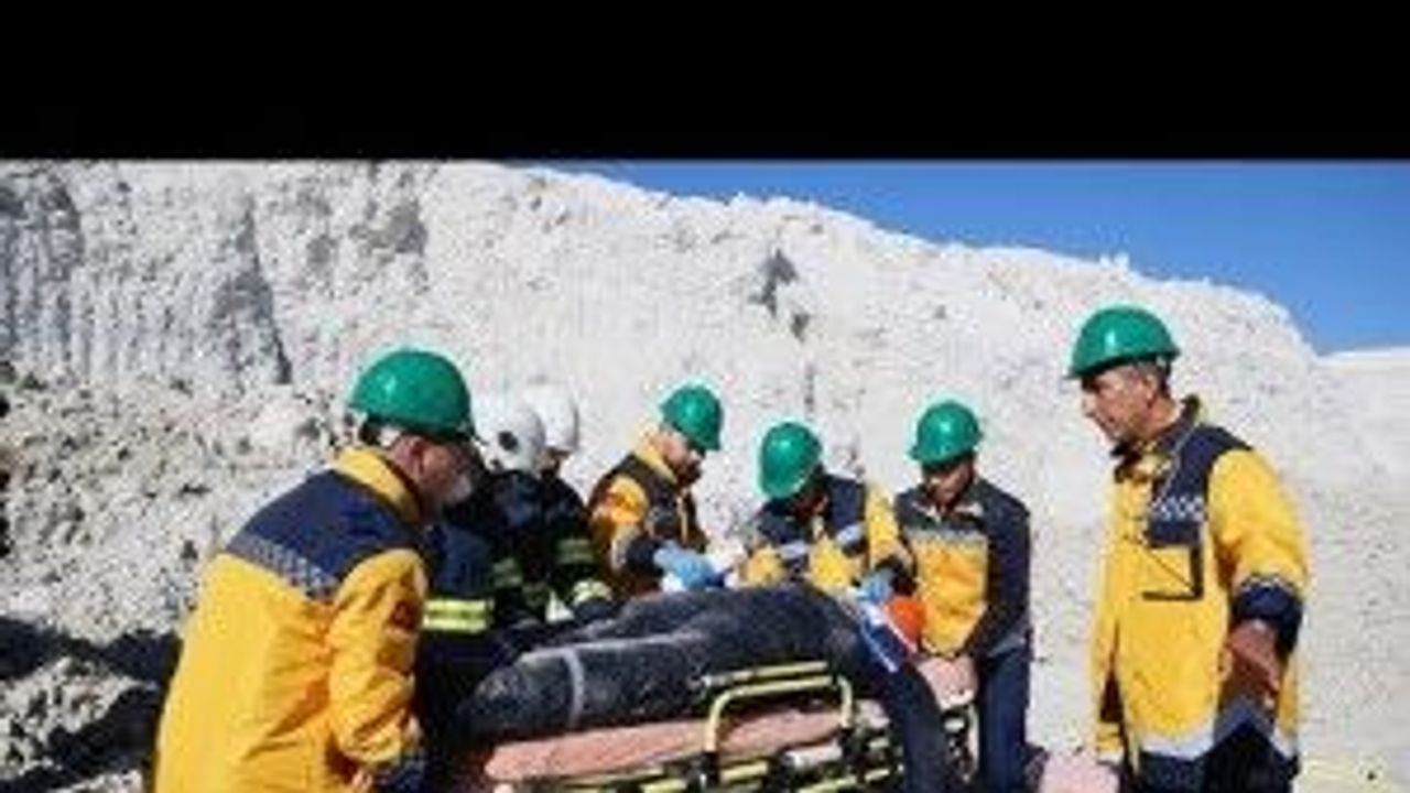 Eskişehir'deki bor madeninde büyük tatbikat