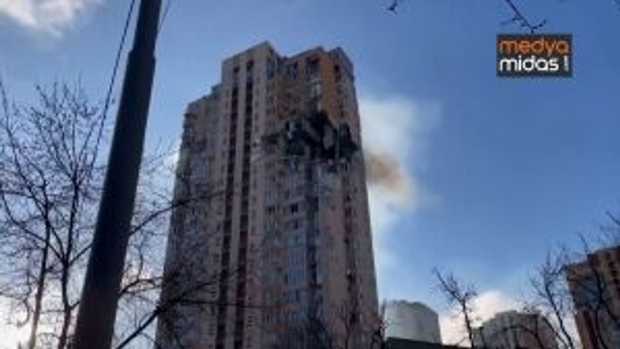 Ukrayna'da sivillerin yaşadığı bina vuruldu!