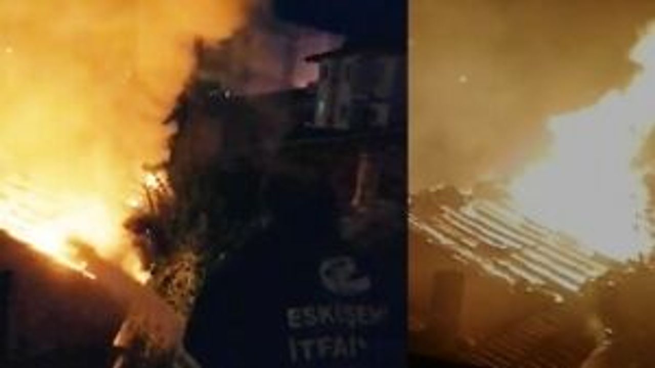 Eskişehir'deki yangından işte o anlar! "Ağbi çık dışarı!"