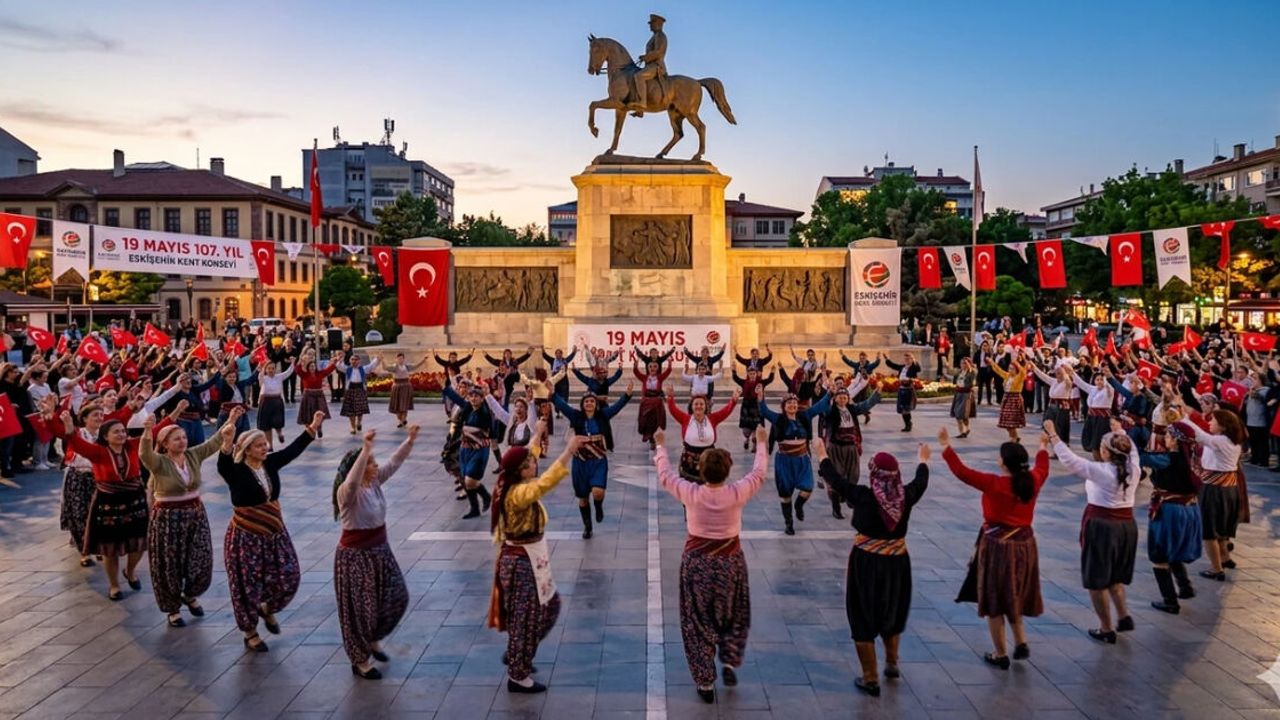 Eskişehir'de 107 Kadından Zeybek Gösterisi