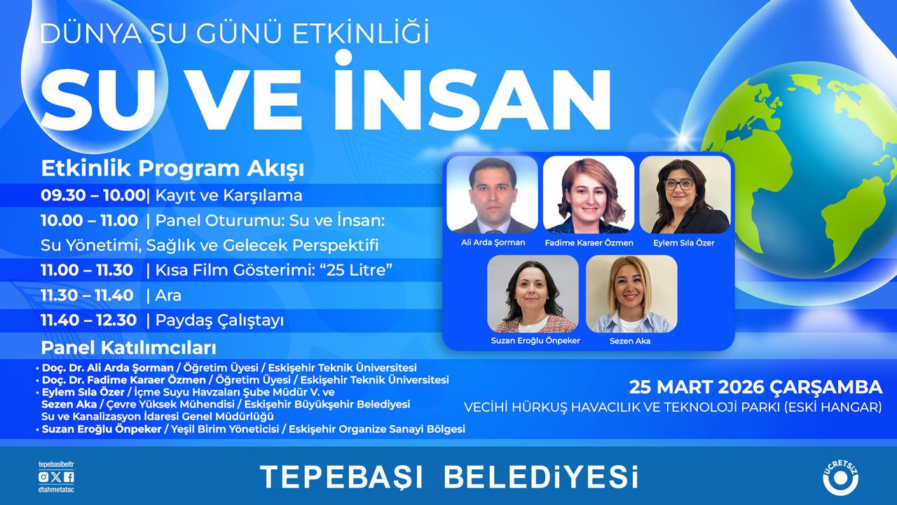 Dünya Su Günü'ne özel 'Su ve İnsan' paneli düzenlenecek
