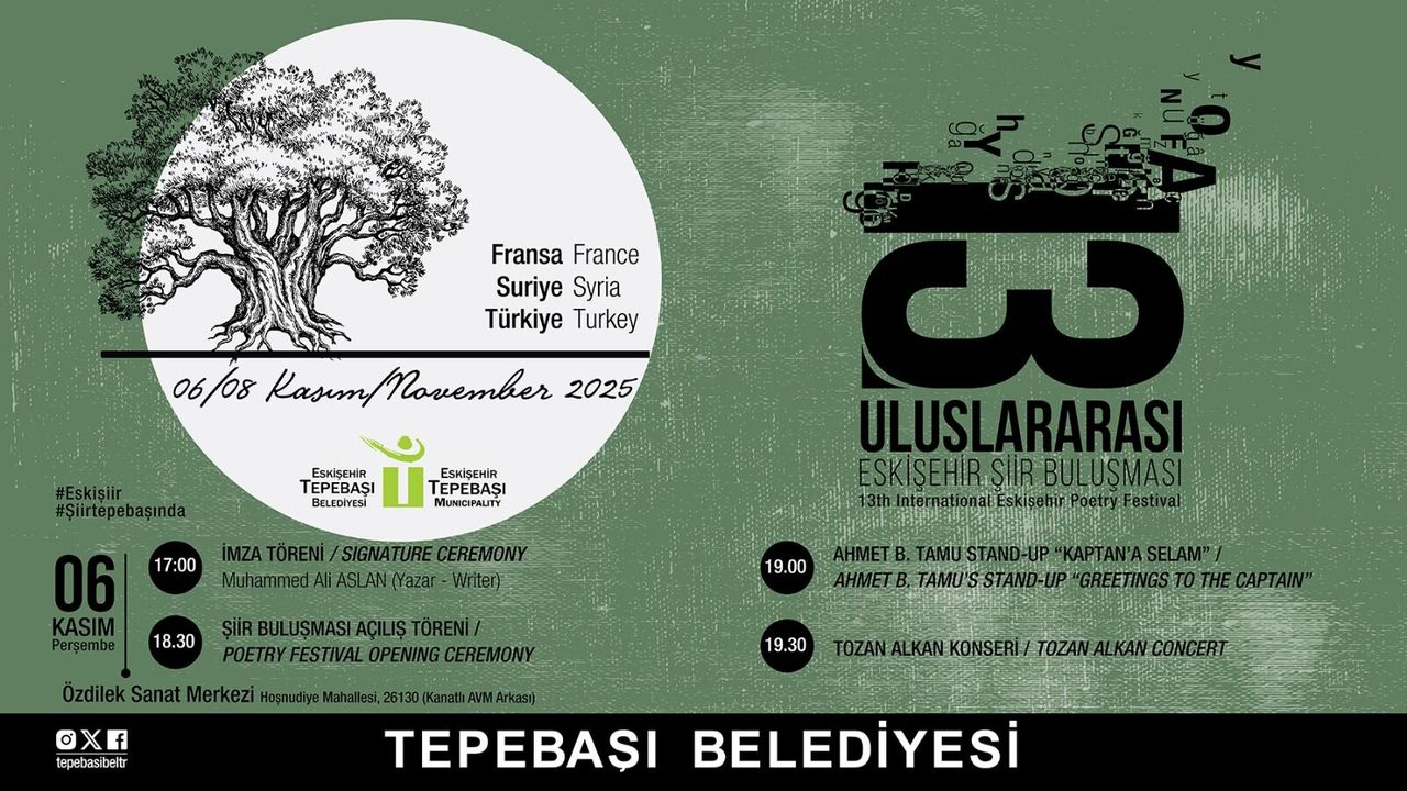 Eskişehir, 13. Şiir Etkinliğine Ev Sahipliği Yapacak
