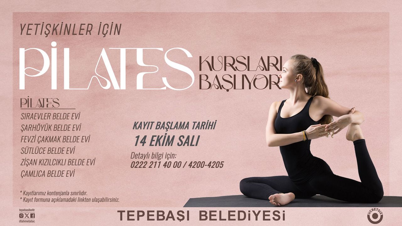 Yetişkinlere pilates  kursları başlıyor