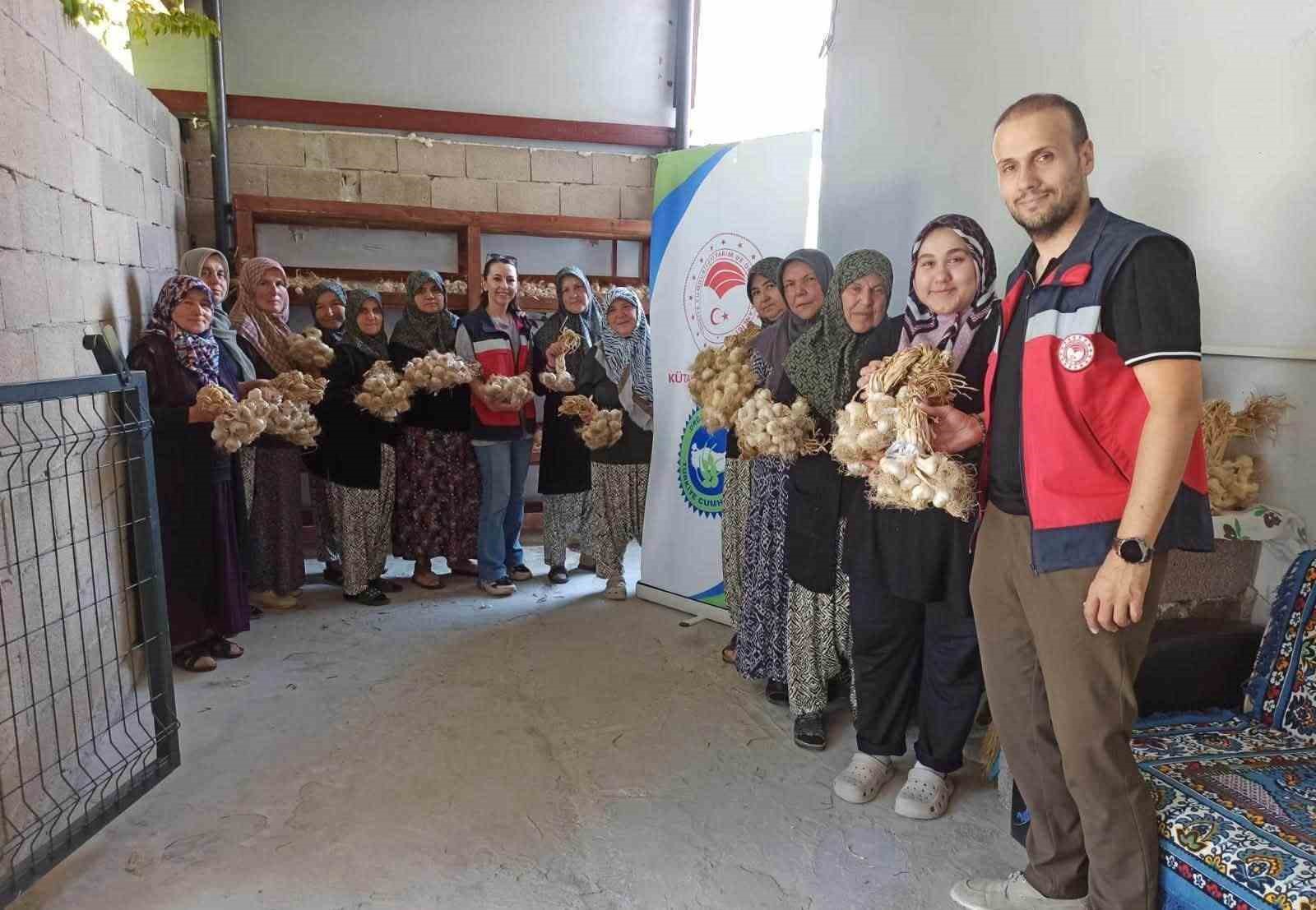 Domaniç’te sarımsak üreticilerine organik tarım desteği