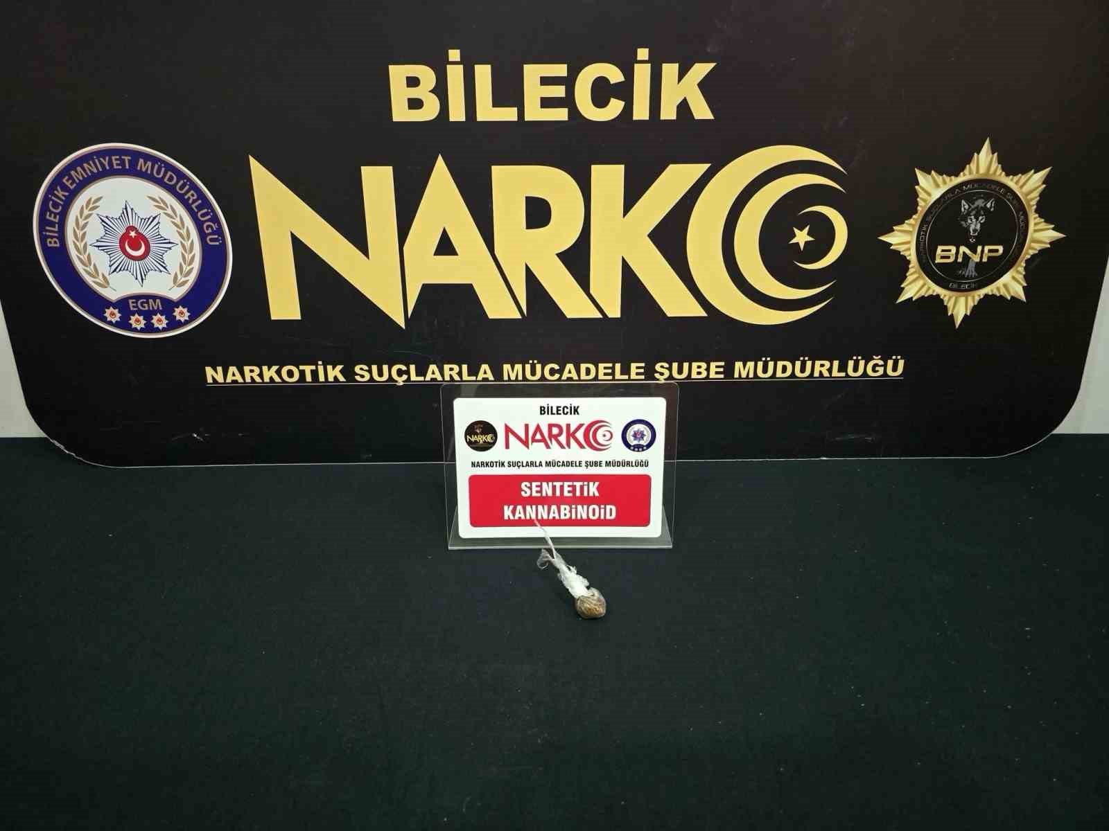 Bilecik’te uyuşturucu operasyonu: 1 şüpheli yakalandı