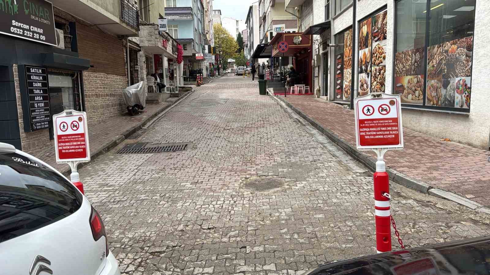 Bilecik’te bir sokak daha araç trafiğine kapatıldı