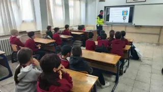 Jandarma 29 öğrenciye trafik eğitimi verdi