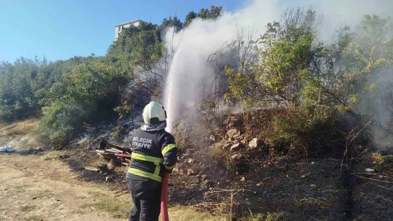 Bilecik’te makilik alanda çıkan yangın anında söndürüldü